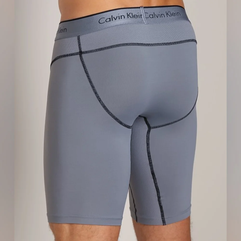 Men's Calvin Klein Athletic Cycle Short Boxers Briefs Gray U1736 Large